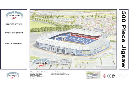 Cardiff City Stadium Fine Art Jigsaw Puzzle - Cardiff City Football Club Cardiff City Stadium Fine Art Jigsaw Puzzle - Cardiff City Football Club